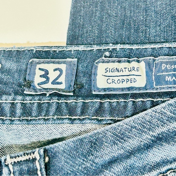 Miss Me jeans Signature Cropped Straight jeans embellished pockets women Size 32 - Picture 3 of 12